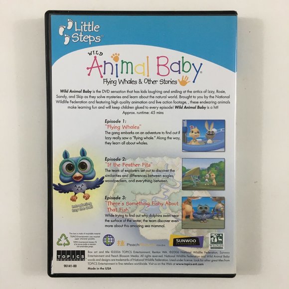 Wild Animal Baby Flying Whales & Other Stories Izzy the Owl Little Steps DVD - Picture 5 of 6